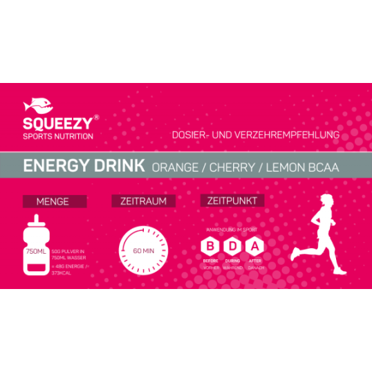 Squeezy Енергийна Напитка Лимон и BCAA I Energy Drink Lemon BCAA